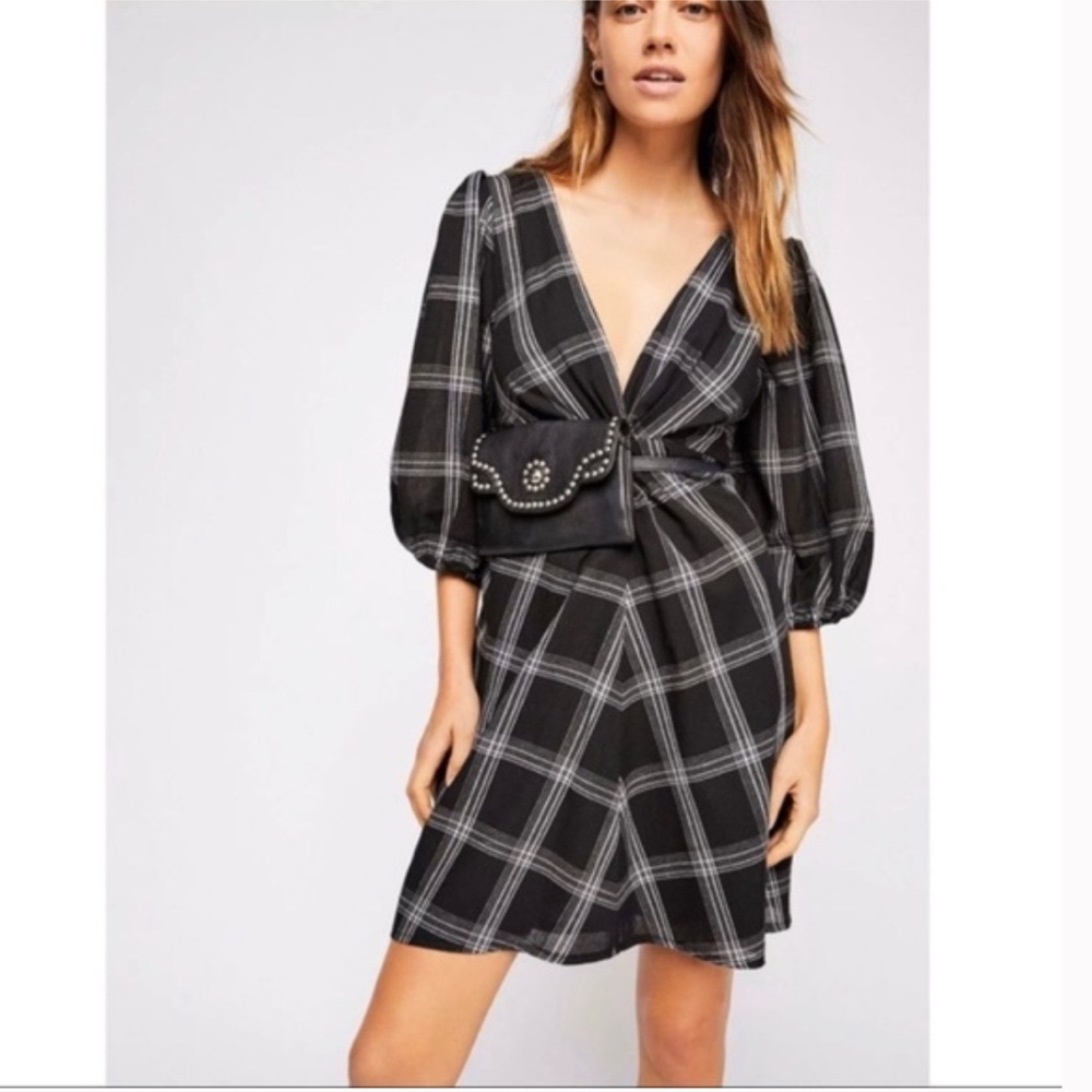 Free People Miss Molly Plaid Dress